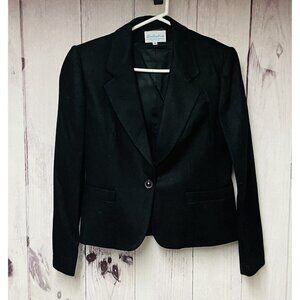 Vintage Lombardi Size 10 Wool Blazer Jacket Coat Black Button Front